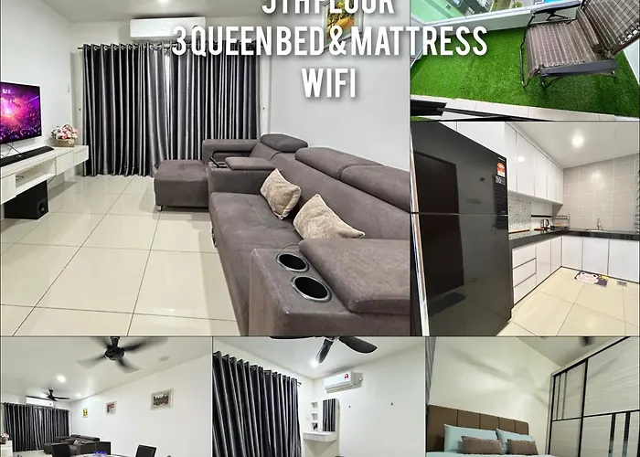Homestay Comfy Condo With Waterpark, Pool, Playground & Gym